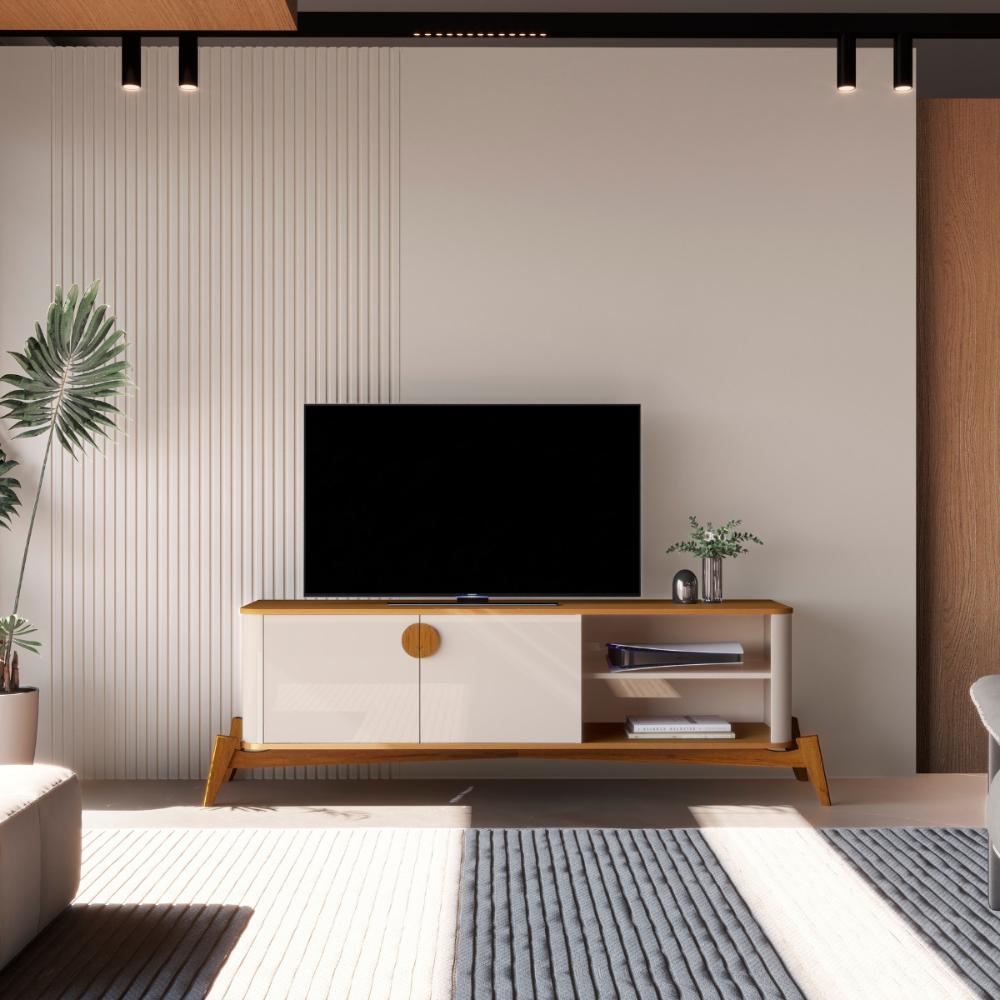 Rack Para TV 75 Polegadas Adamantina 1800 Off White