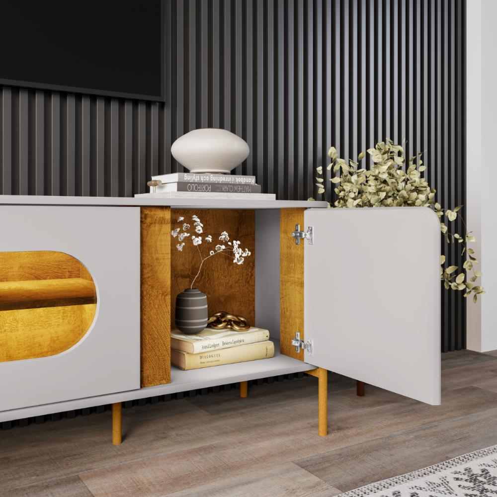 Rack Para TV 75 Polegadas Navajo Off White Nature