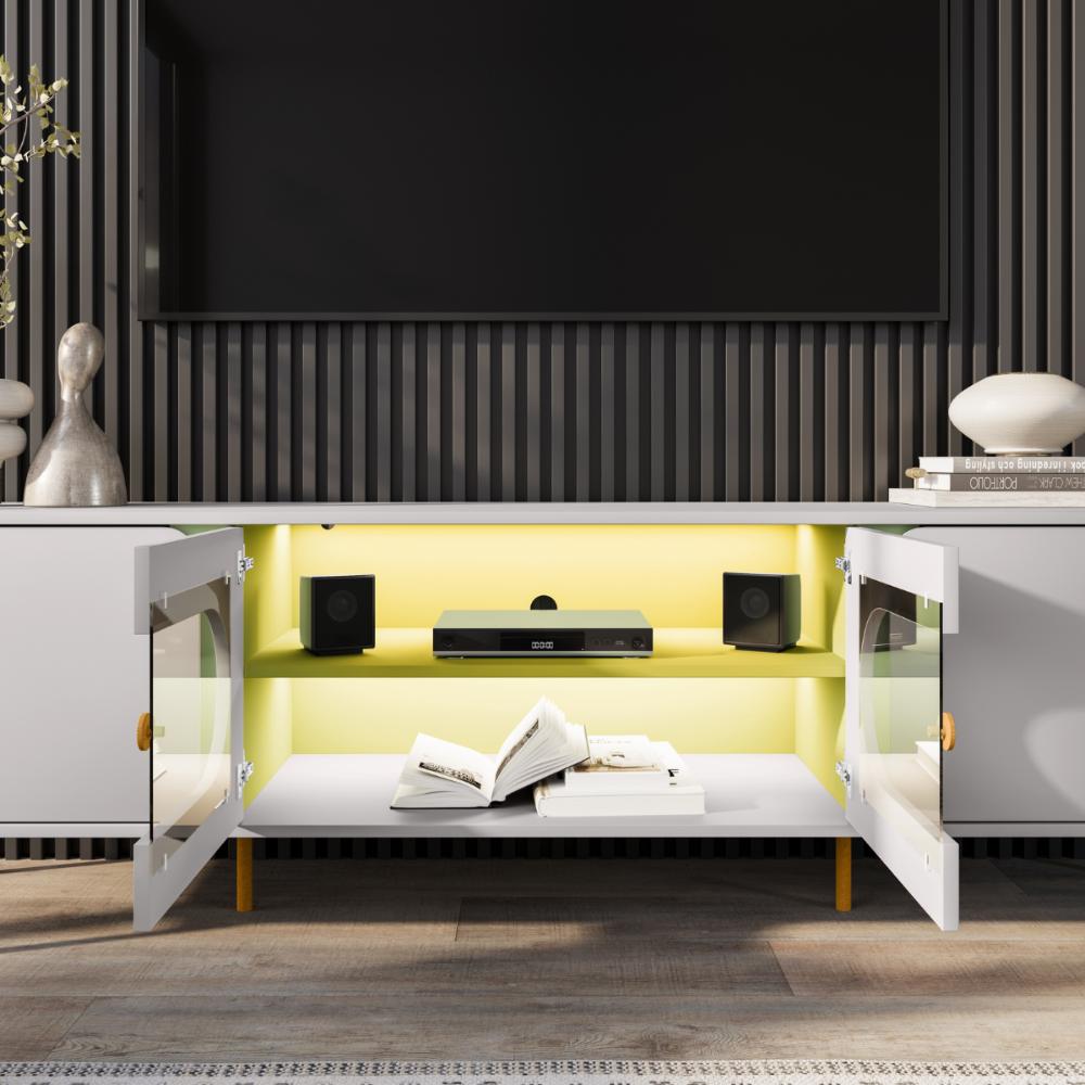 Rack Para TV 75 Polegadas Navajo Off White Pistache