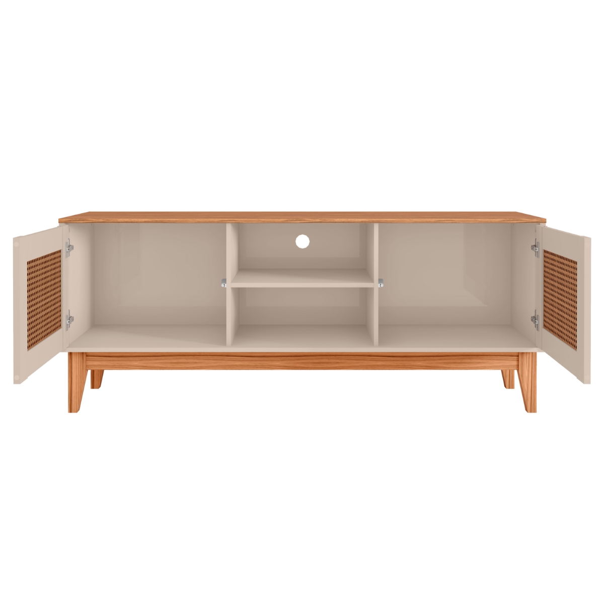 Rack Retrô para TVs de até 40 Polegadas Gary Off White Noce