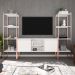 Rack com Estante 2 Portas Manila Branco Cobre