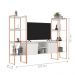 Rack com Estante 2 Portas Manila Branco Cobre