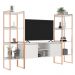 Rack com Estante 2 Portas Manila Branco Cobre