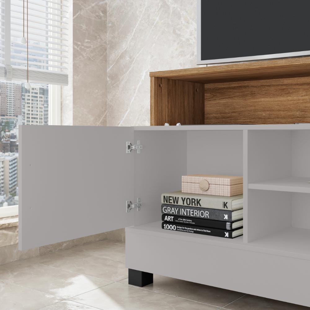 Rack para TV 48 Polegadas Riviera Off White Cinamomo