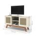 Rack para TV Amsterdam detalhe em Rattan Sintético Off White