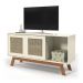 Rack para TV Amsterdam detalhe em Rattan Sintético Off White