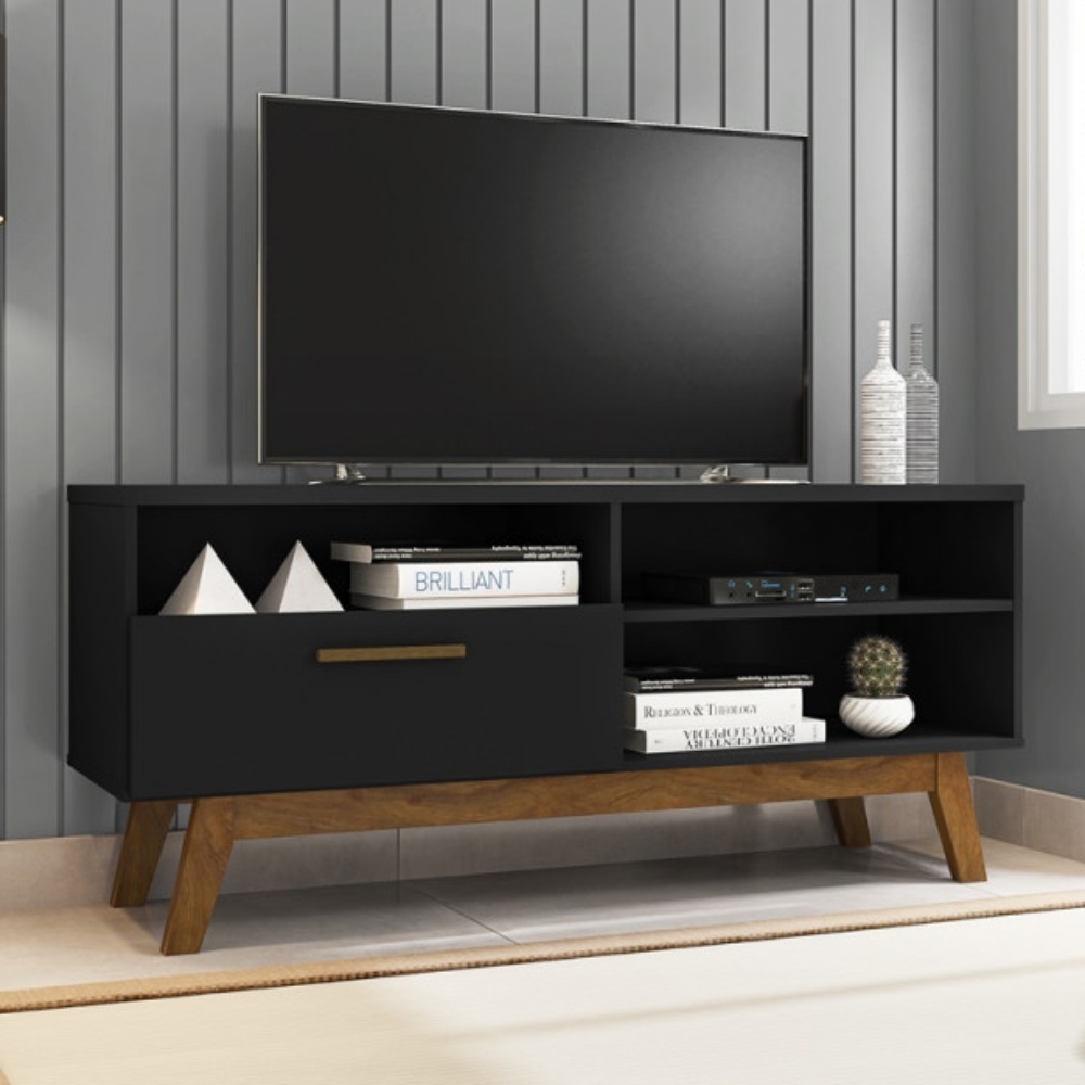 Rack para TV London com Porta Preto