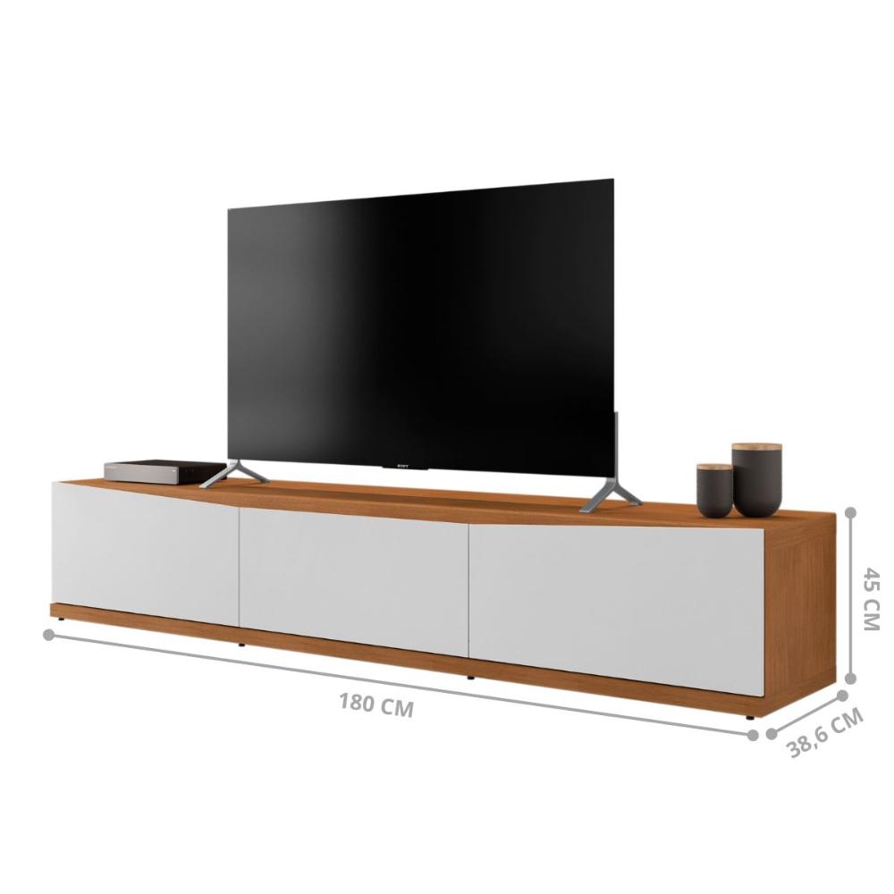 Rack para TV Mônaco com Gaveta Cedro/Branco