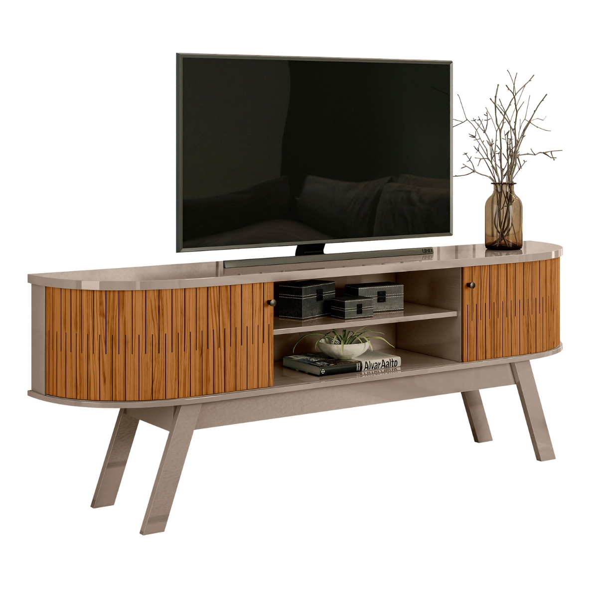 Rack para TVs de 75 Polegadas Leicester Fendi Naturale
