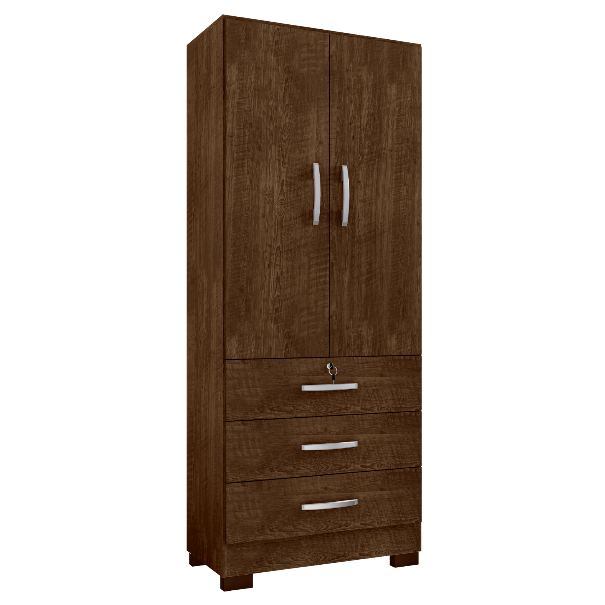 Roupeiro 2 Portas e 3 Gavetas Sneek Malbec
