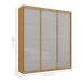 Roupeiro 3 Portas e 3 Gavetas Turvo Naturalle Off White