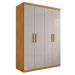 Roupeiro 4 Portas e 3 Gavetas Palmas Naturalle Off White