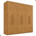 Roupeiro 6 Portas e 4 Gavetas Cotia Naturalle