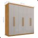 Roupeiro 6 Portas e 4 Gavetas Cotia Naturalle Off White