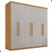 Roupeiro 6 Portas e 4 Gavetas Cotia Naturalle Off White
