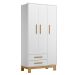 Roupeiro com 3 Portas Segóvia Branco Acetinado