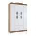 Roupeiro com 4 portas Gravata New York Branco Almendra