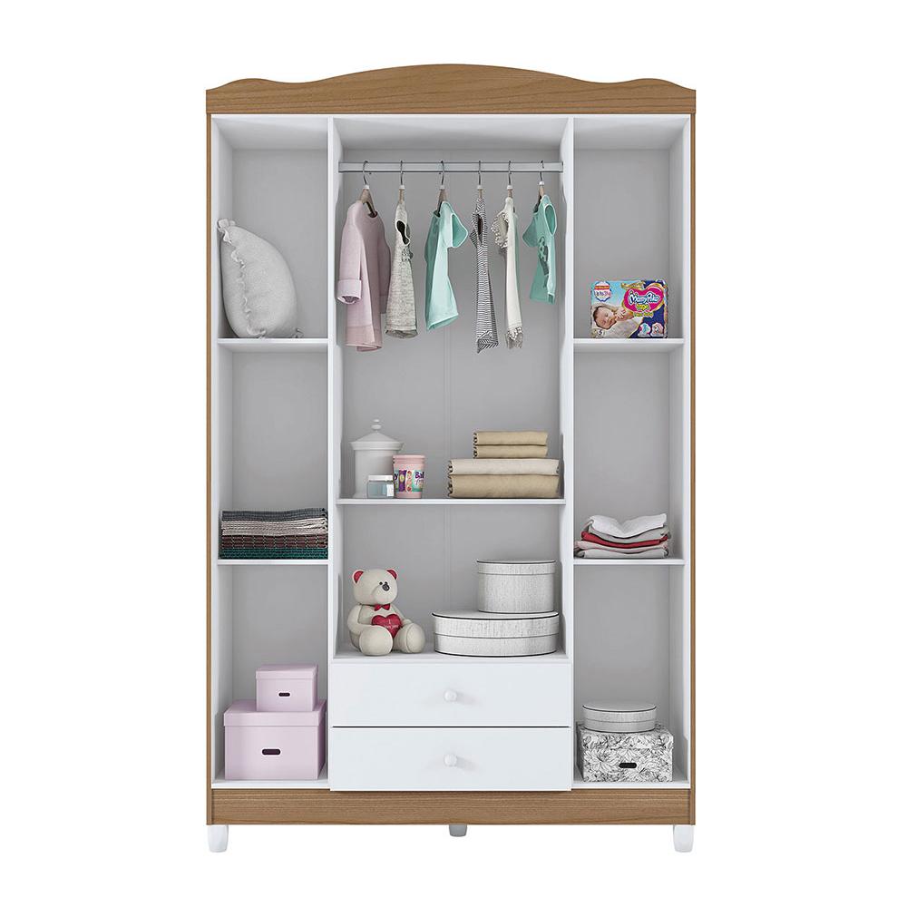 Roupeiro com 4 portas Gravata New York Branco Almendra