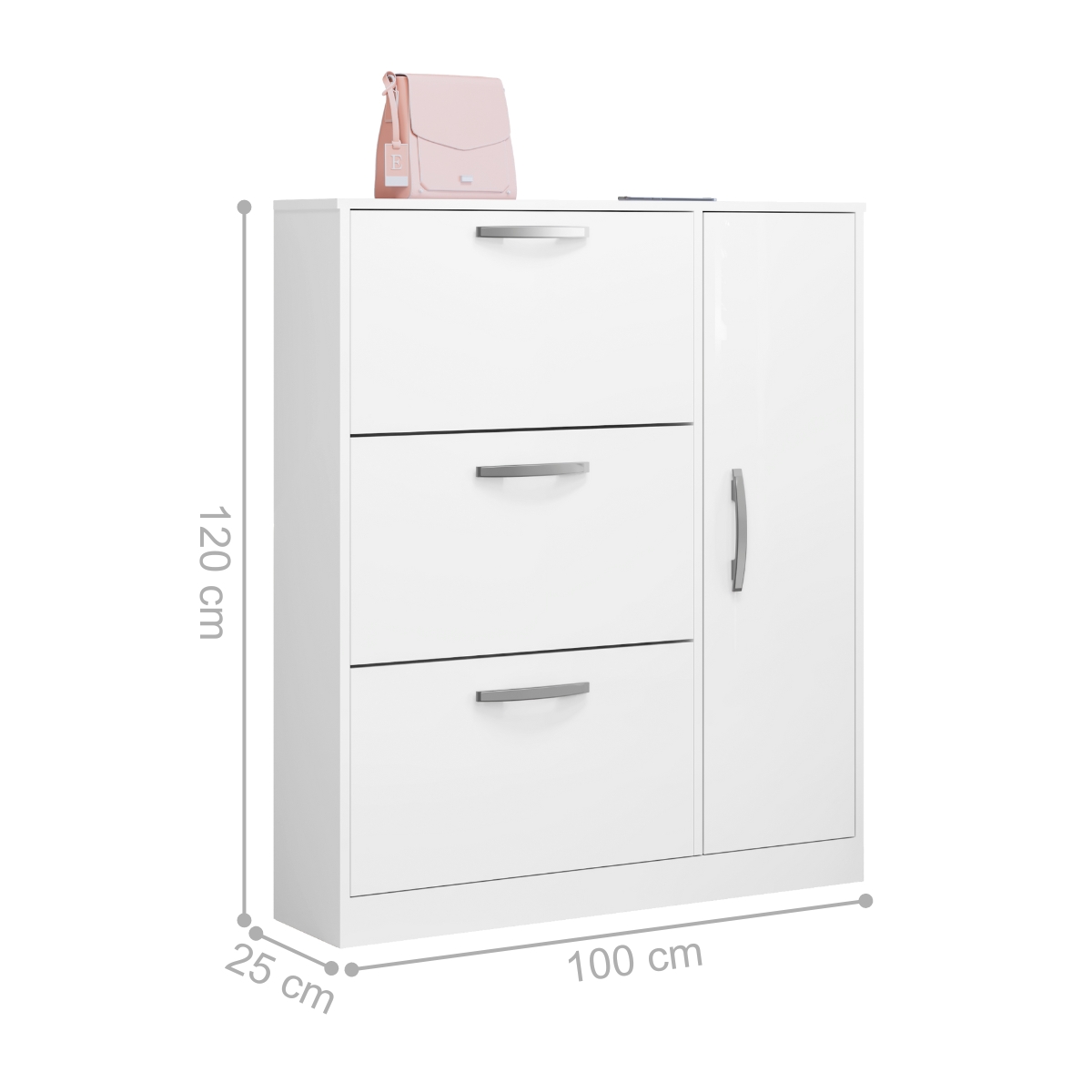 Sapateira com 4 Portas e 1 Prateleira Niterói Branco