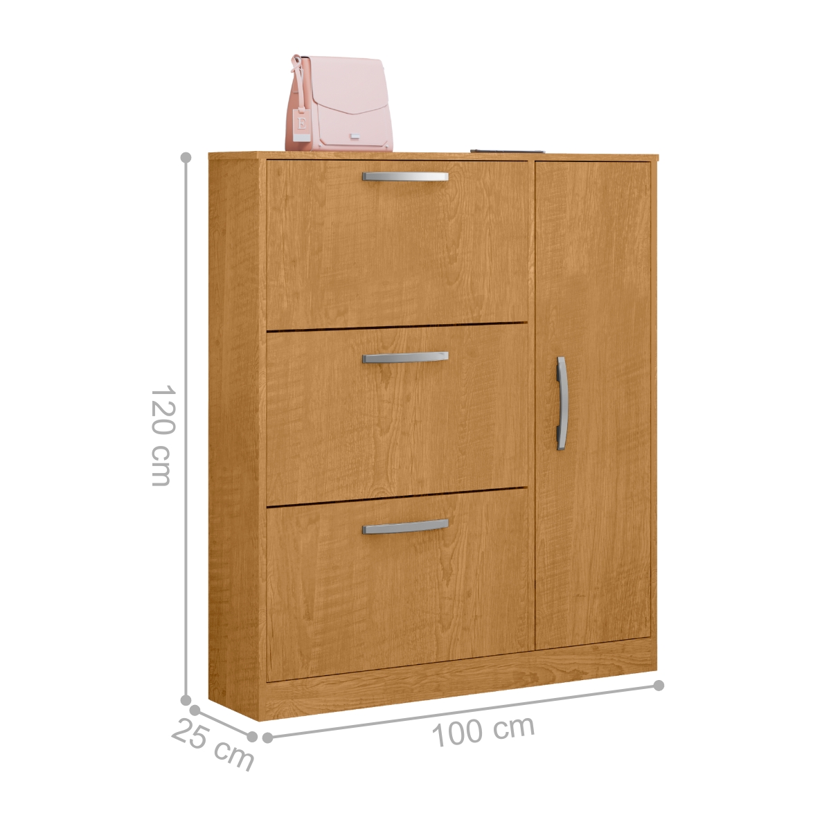 Sapateira com 4 Portas e 1 Prateleira Niterói Naturalle