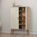 Sapateira com Portas Arandu Cinamomo Off White