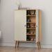 Sapateira com Portas Arandu Cinamomo Off White