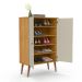 Sapateira com Portas Arandu Cinamomo Off White