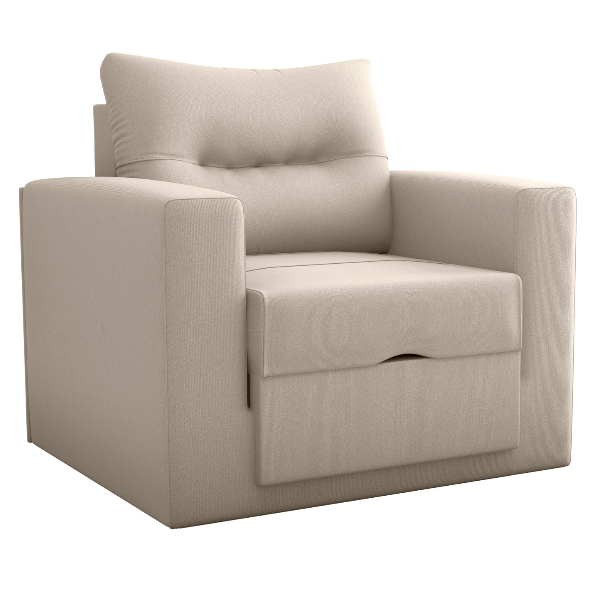 Sofá Cama 1 Lugar Cork Suede Bege