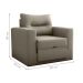 Sofá Cama 1 Lugar Cork Suede Cappuccino