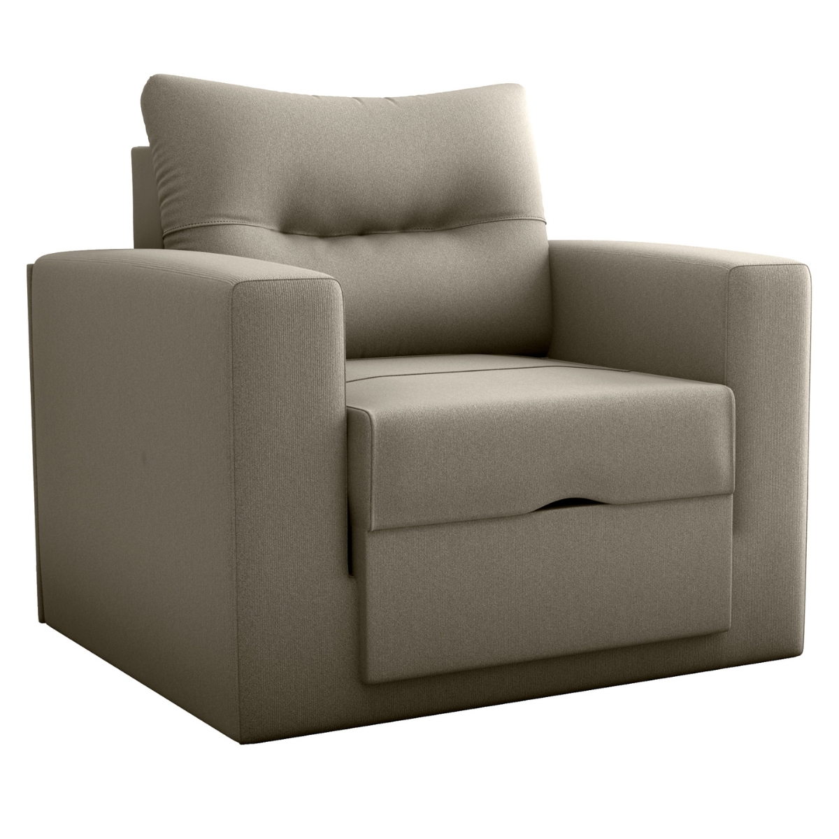 Sofá Cama 1 Lugar Cork Suede Cappuccino