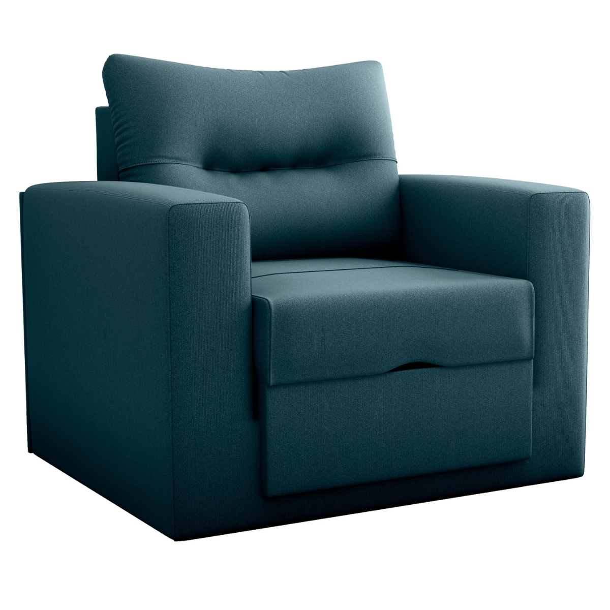 Sofá Cama 1 Lugar Cork Suede Petróleo