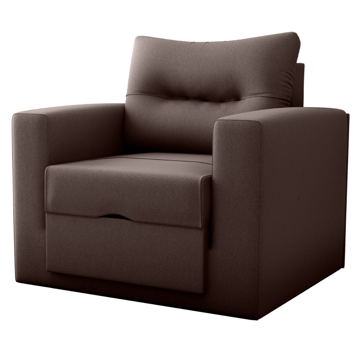 Sofá Cama 1 Lugar Italo Suede Marrom