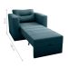 Sofá Cama 1 Lugar Italo Suede Petróleo 