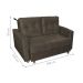 Sofá Cama 2 Lugares Duleek Veludo Marrom
