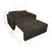 Sofá Cama 2 Lugares Duleek Veludo Marrom