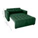 Sofá Cama 2 Lugares Duleek Veludo Maserati Verde