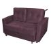 Sofá Cama 2 Lugares Duleek Veludo Rosê