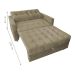 Sofá Cama 2 Lugares Duleek Veludo Turkey Cappuccino