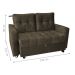 Sofá Cama 2 Lugares Duleek Veludo Turkey Marrom