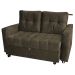 Sofá Cama 2 Lugares Duleek Veludo Turkey Marrom