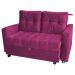 Sofá Cama 2 Lugares Duleek Veludo Turkey Marsala