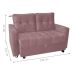Sofá Cama 2 Lugares Duleek Veludo Turkey Rosa