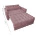 Sofá Cama 2 Lugares Duleek Veludo Turkey Rosa