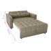 Sofá Cama 2 Lugares Yago Veludo Maserati Cappuccino