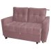 Sofá Cama 2 Lugares Yago Veludo Turkey Rosa