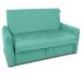 Sofá Cama 2 Lugares com Baú Fabian Veludo Verde Menta