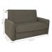 Sofá Cama 2 Lugares com Baú Swords Suede Cappuccino