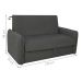 Sofá Cama 2 Lugares com Baú Swords Suede Cinza