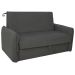 Sofá Cama 2 Lugares com Baú Swords Suede Cinza