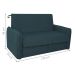 Sofá Cama 2 Lugares com Baú Swords Suede Petróleo